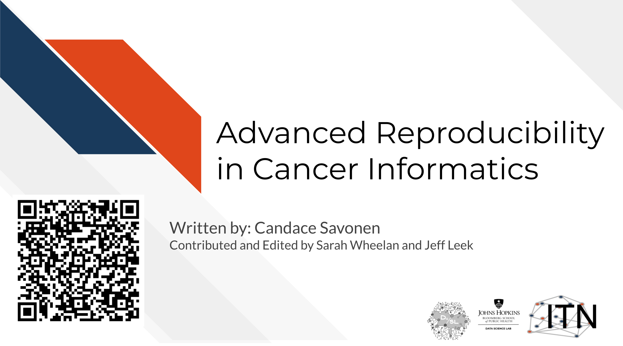 Title image: Advanced Reproducibility in Cancer Informatics