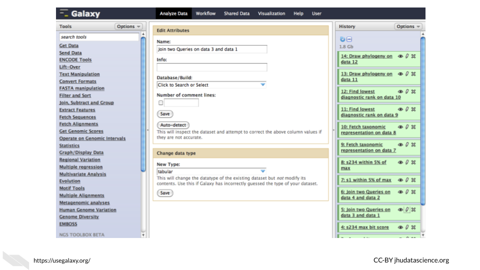 Galaxy Graphical User Interface