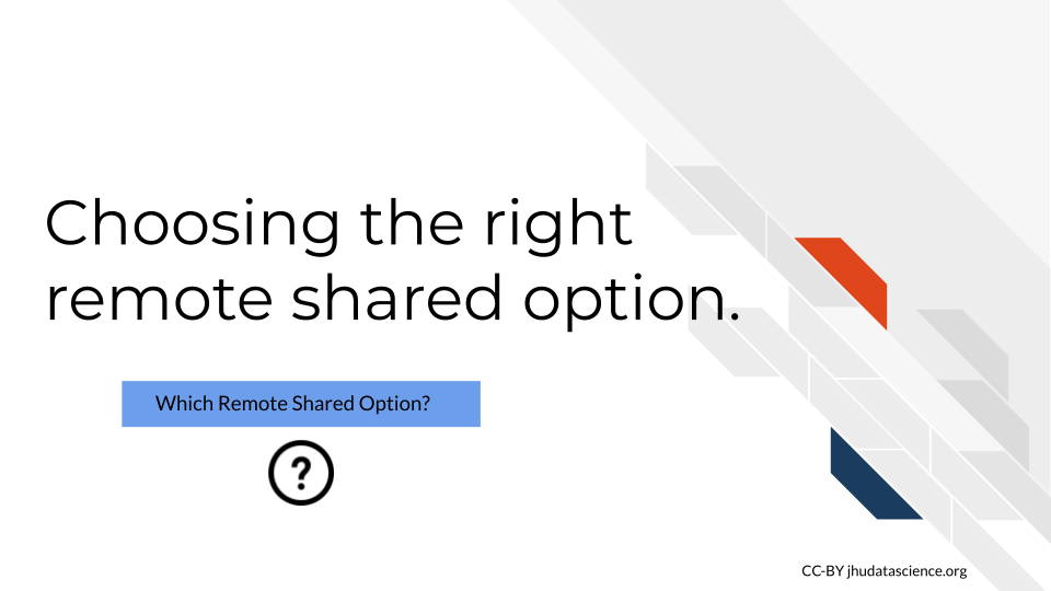 Choosing the right remote shared option
