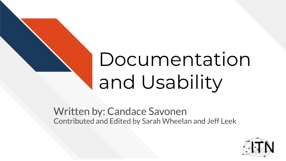 Title image: Documentation and Usability