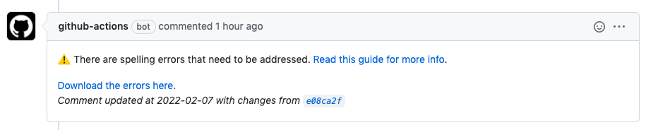 spelling issue pull request image