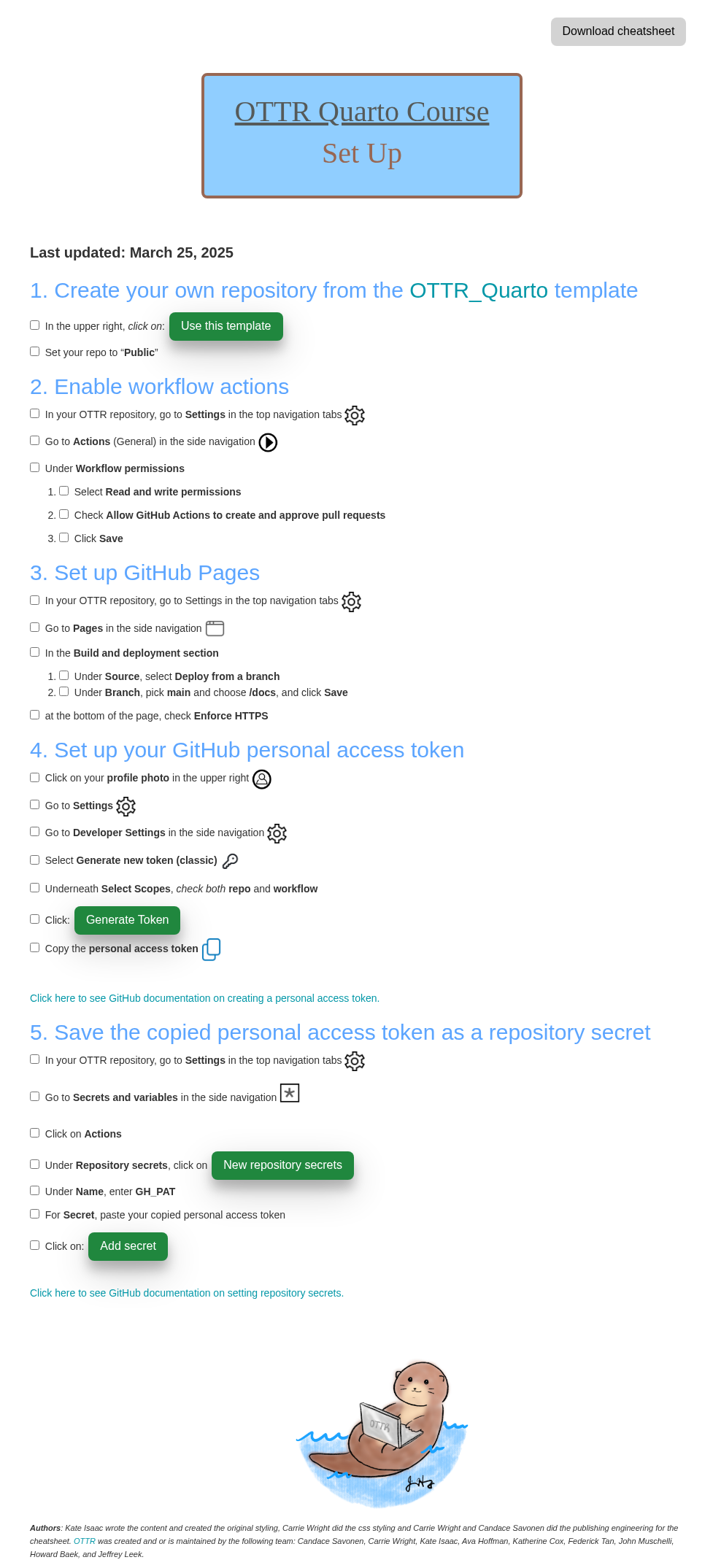 Cheatsheets